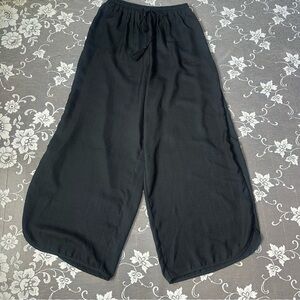 Intimately Free People Black Wide-Leg Pants With Side Slit Sz Small